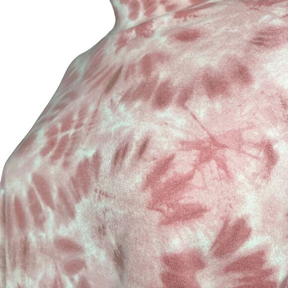 Meraki Women’s Medium Pink White Elastic Waist Pullover Sweater Turtleneck - Picture 6 of 10